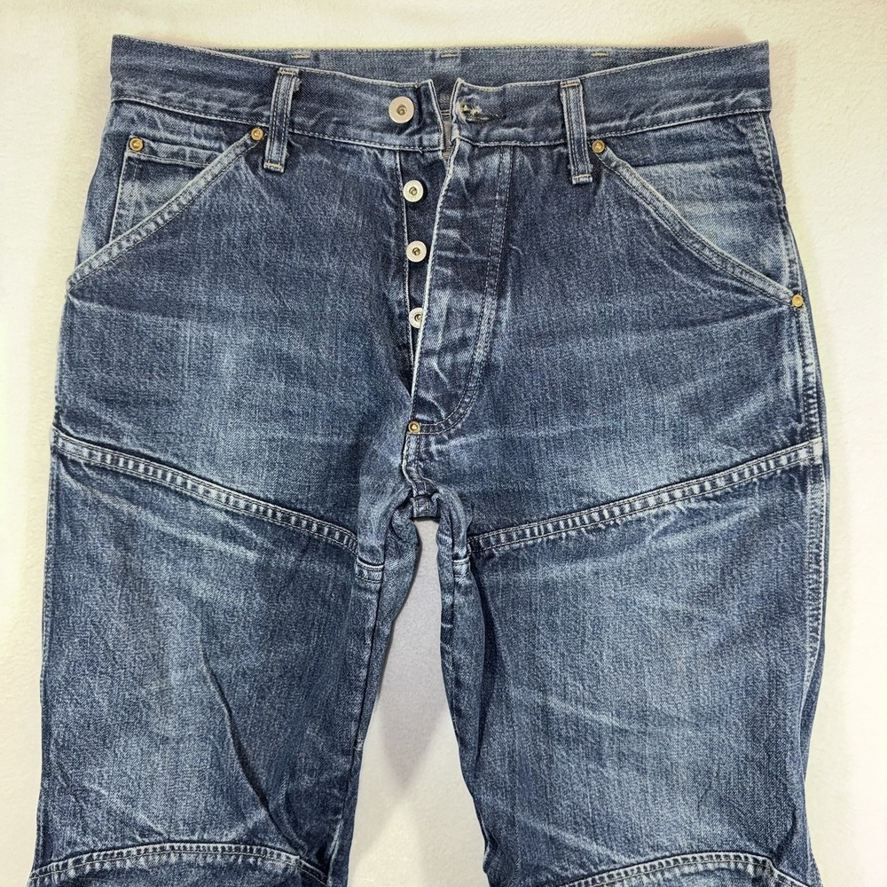 G Star RAW Jeans Men 33x34 Blue Elwood Relaxed Baggy Fit Double Knee Heavy Denim - Picture 2 of 8